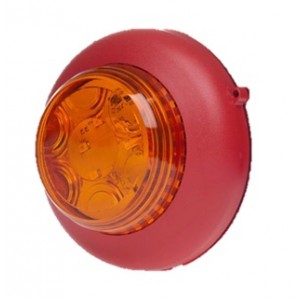 Cranford Controls VXB-SB-RB/AL LED Beacon - Red Body - Amber Lens - Shallow Base